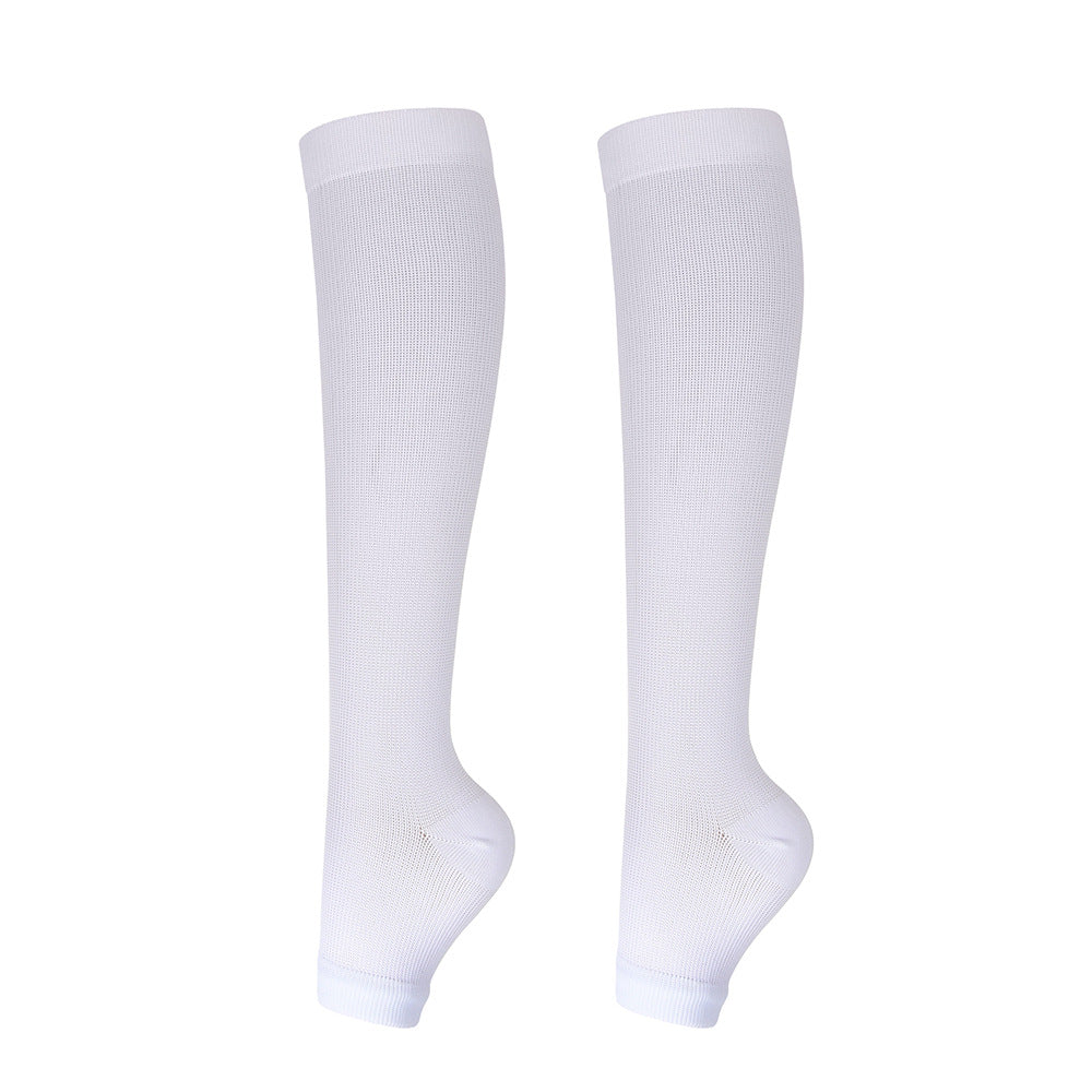 Solid Color Sports Compression Socks for Running and Nursing