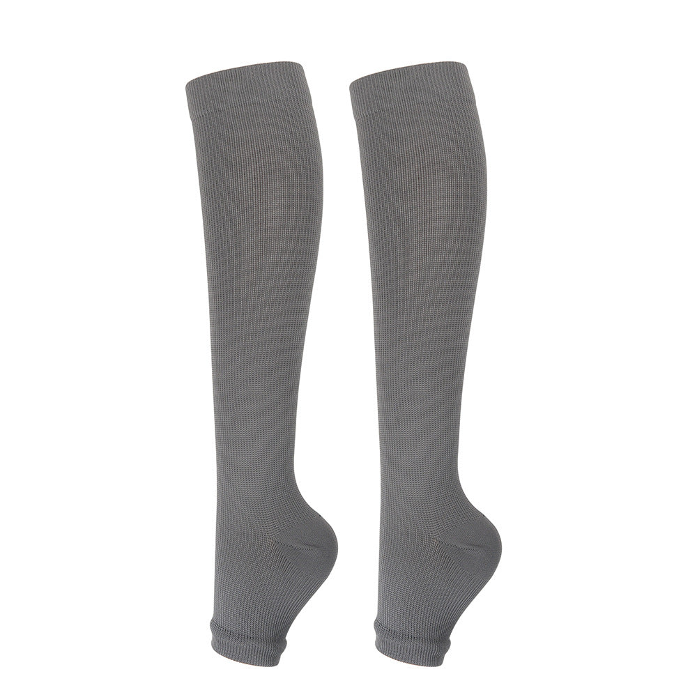 Solid Color Sports Compression Socks for Running and Nursing