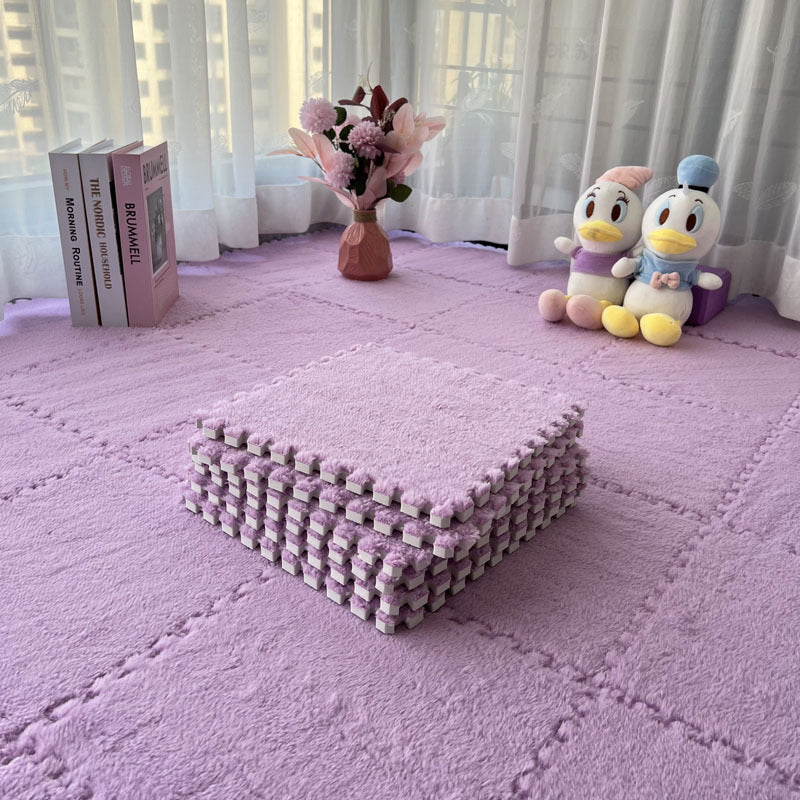 Solid color stitching floor mat