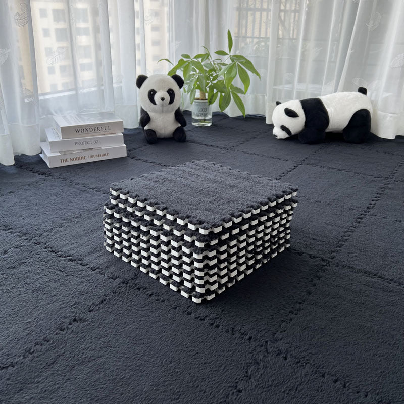 Solid color stitching floor mat