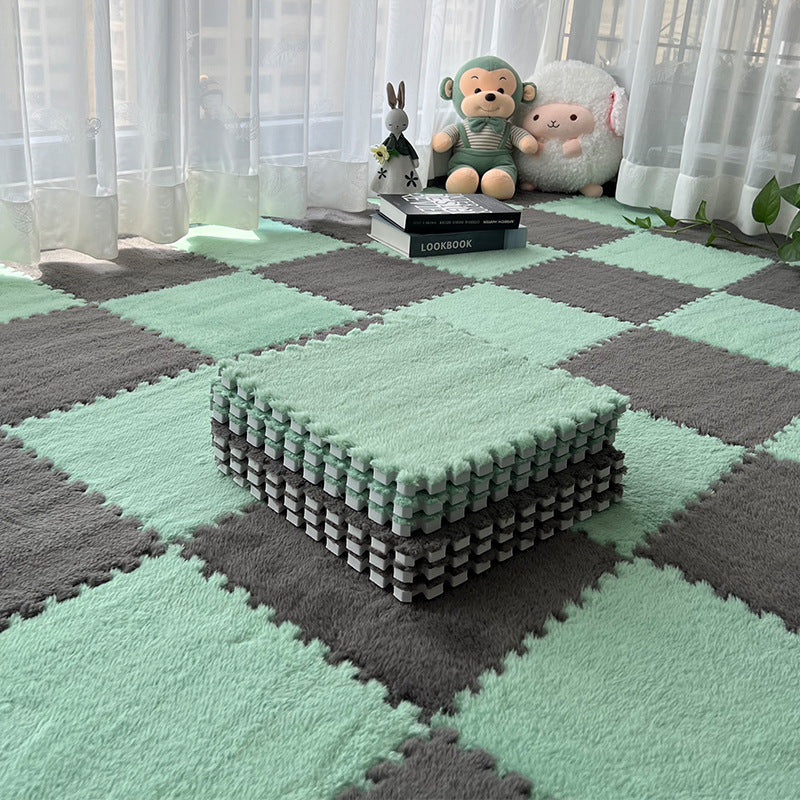 Solid color stitching floor mat