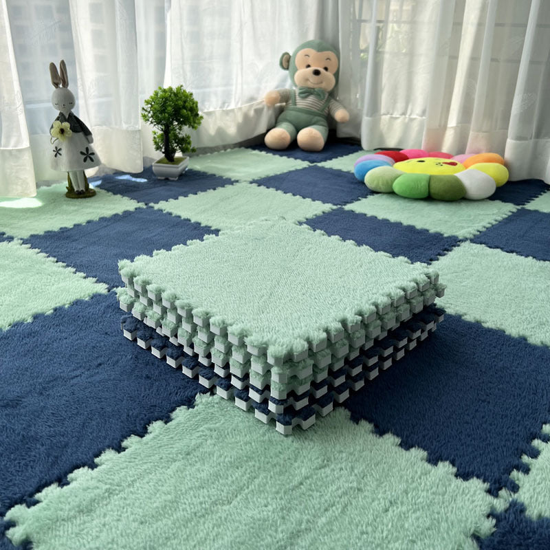 Solid color stitching floor mat