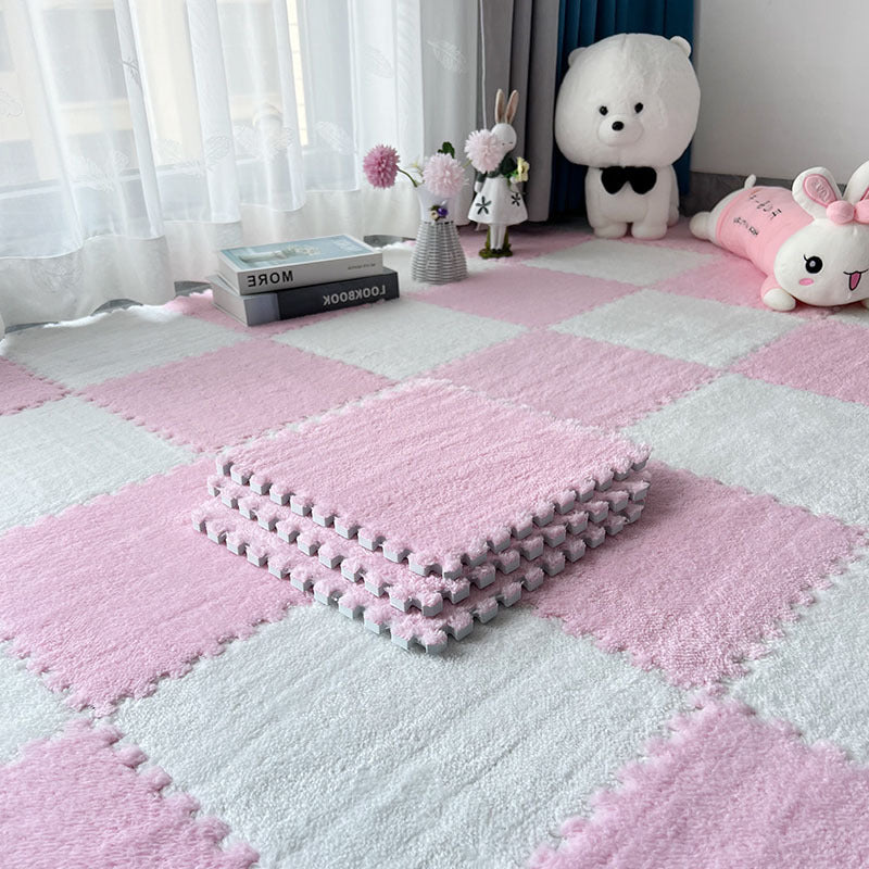 Solid color stitching floor mat