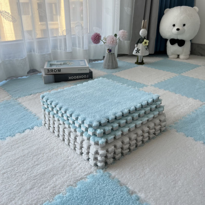 Solid color stitching floor mat