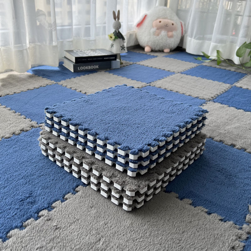 Solid color stitching floor mat