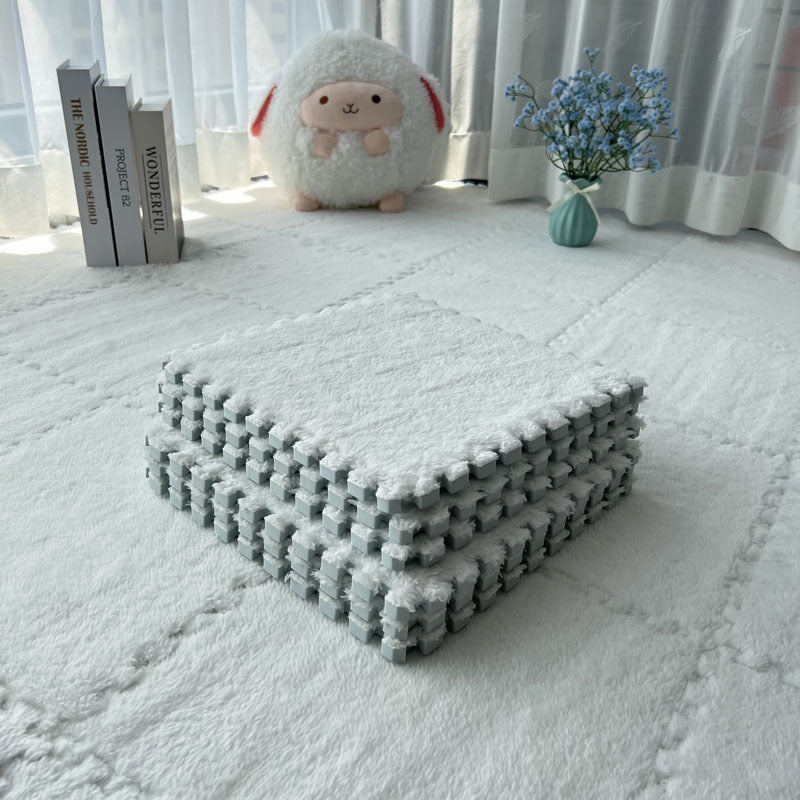 Solid color stitching floor mat