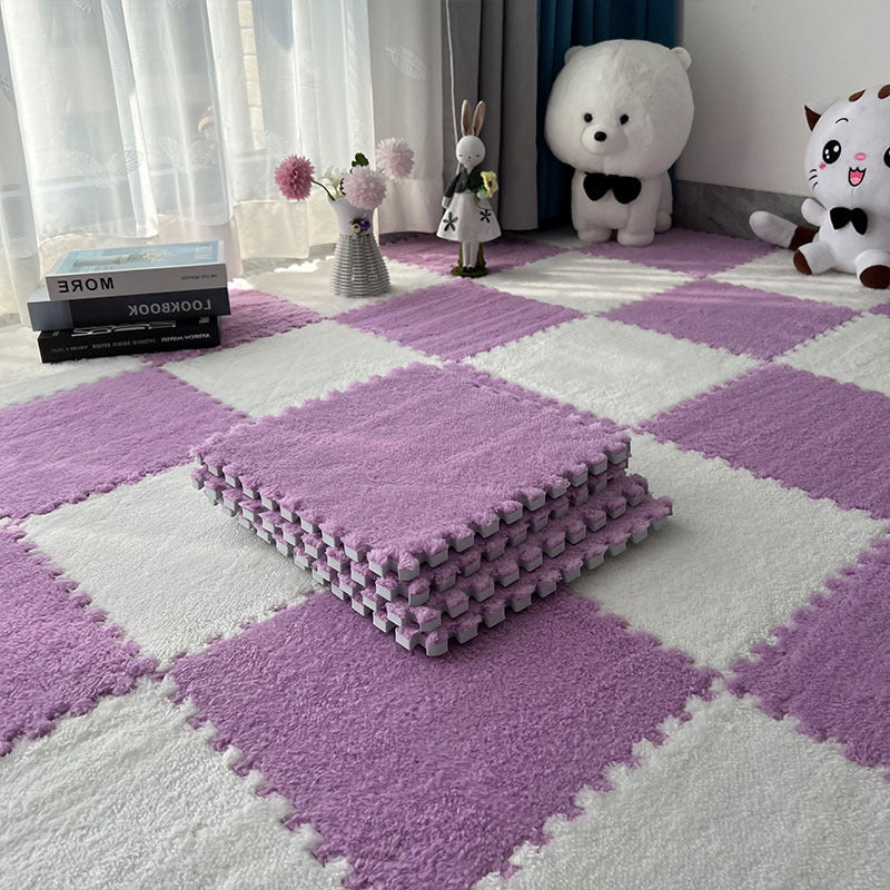 Solid color stitching floor mat