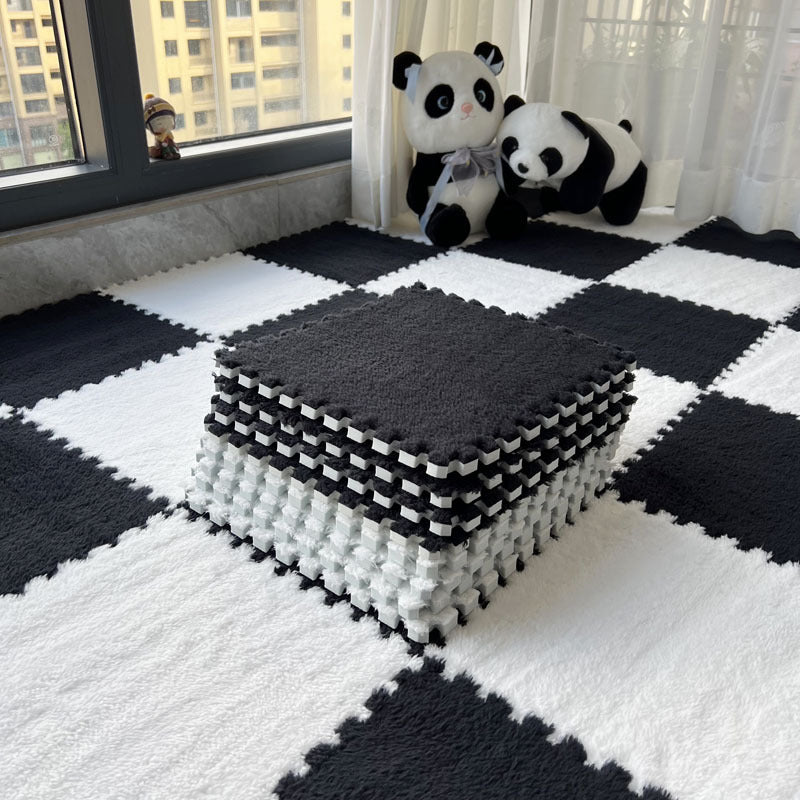 Solid color stitching floor mat