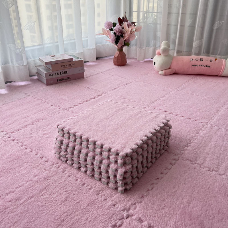 Solid color stitching floor mat
