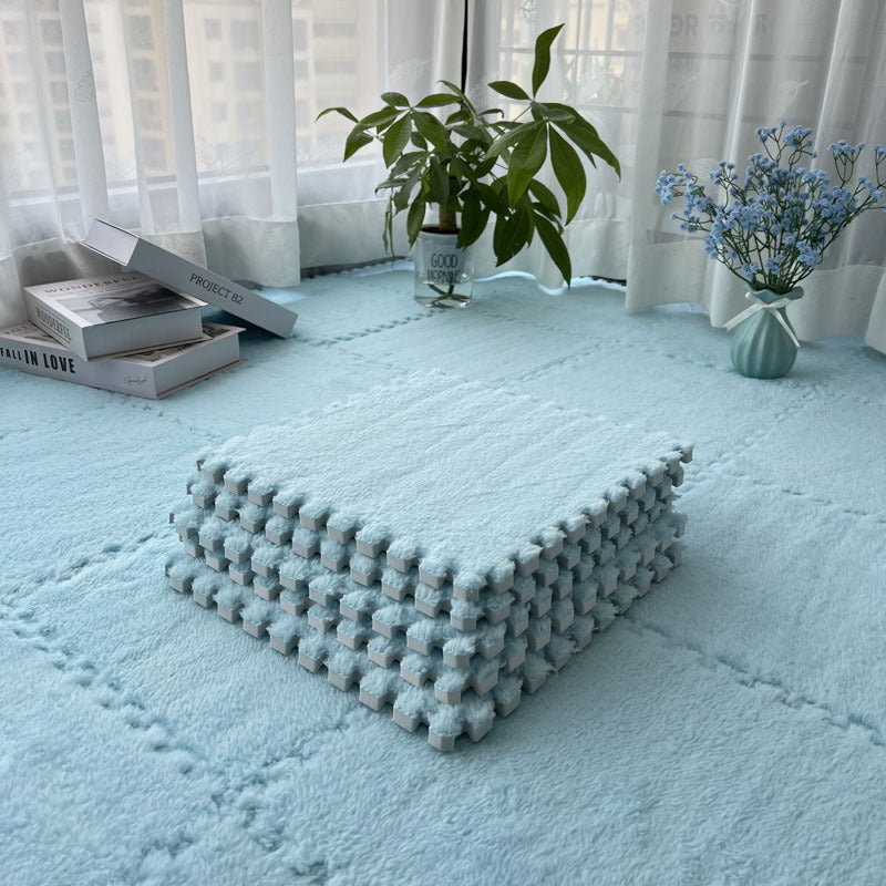 Solid color stitching floor mat