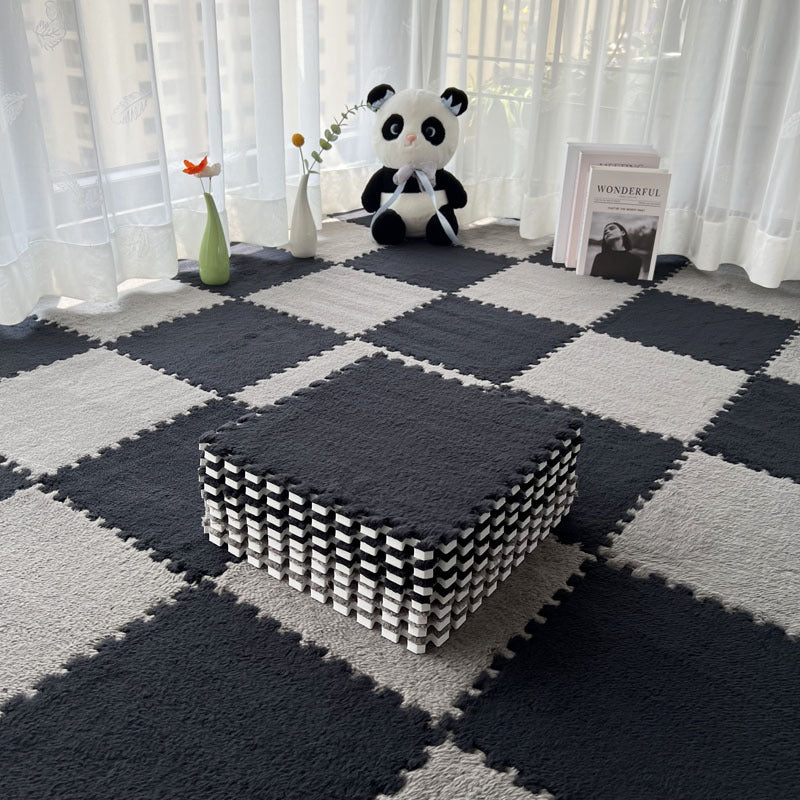 Solid color stitching floor mat