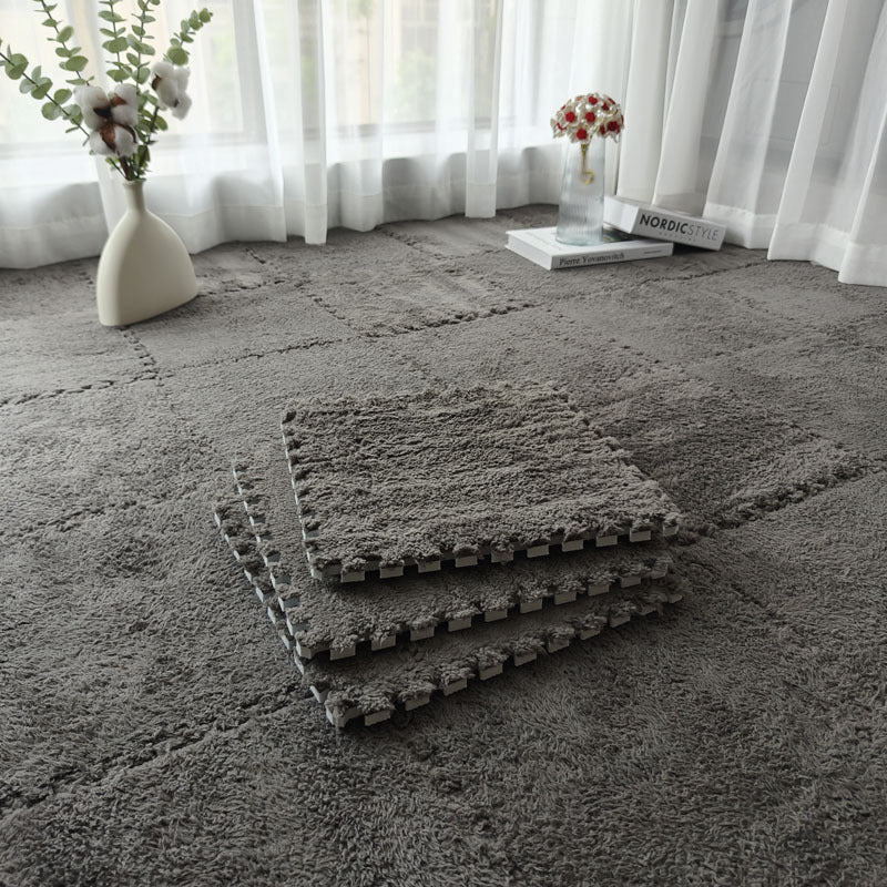Solid color stitching floor mat