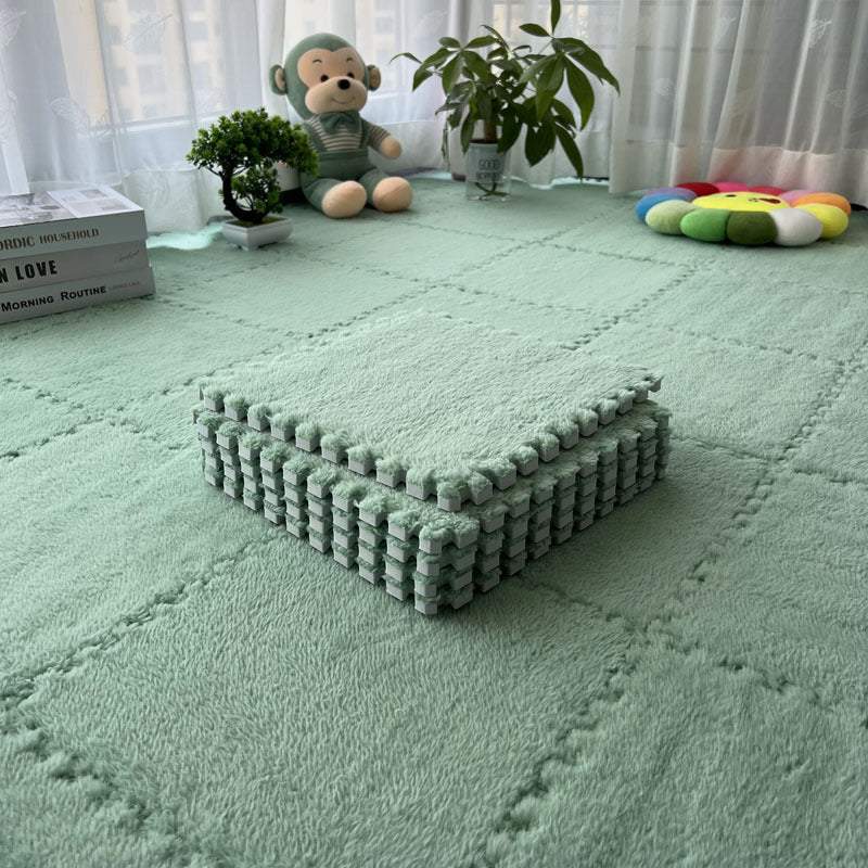 Solid color stitching floor mat