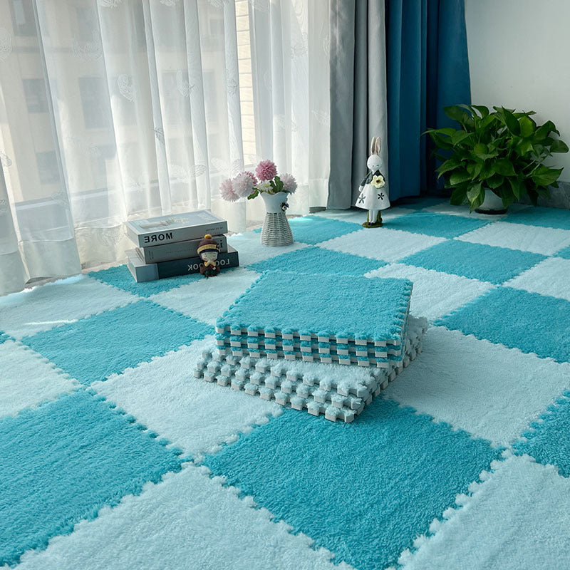 Solid color stitching floor mat
