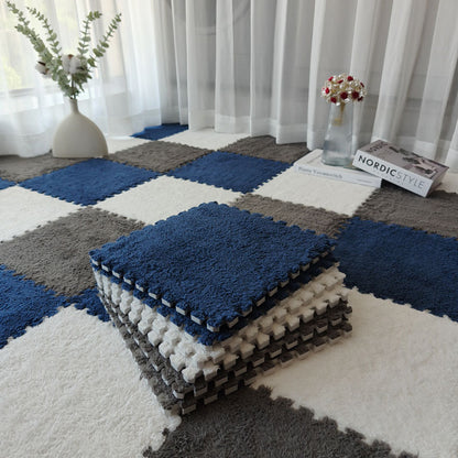 Solid color stitching floor mat