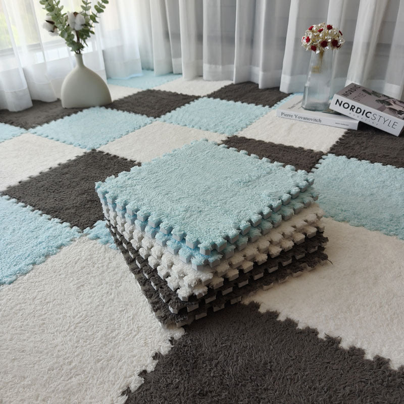Solid color stitching floor mat