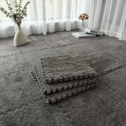 Solid color stitching floor mat