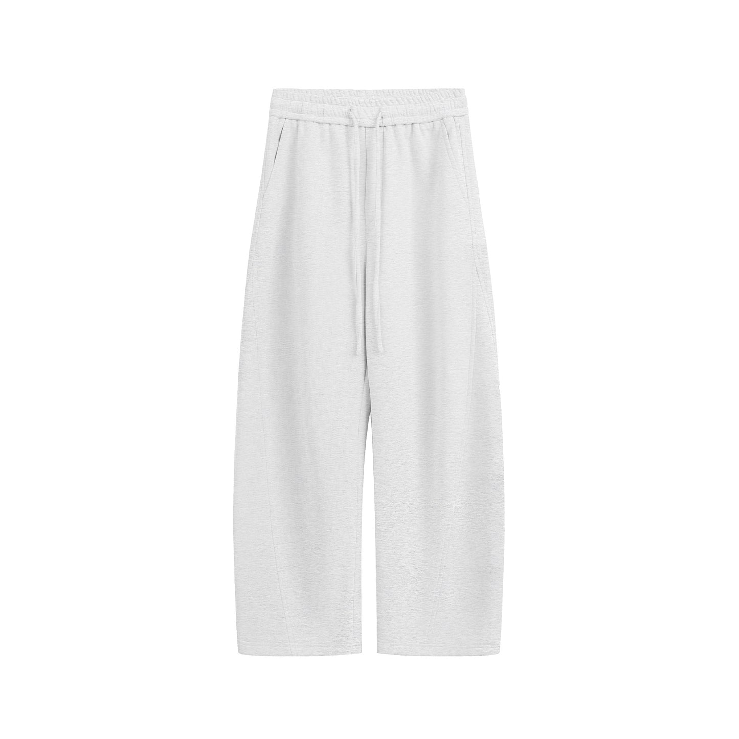Solid-color straight-leg curved knife-style casual pants