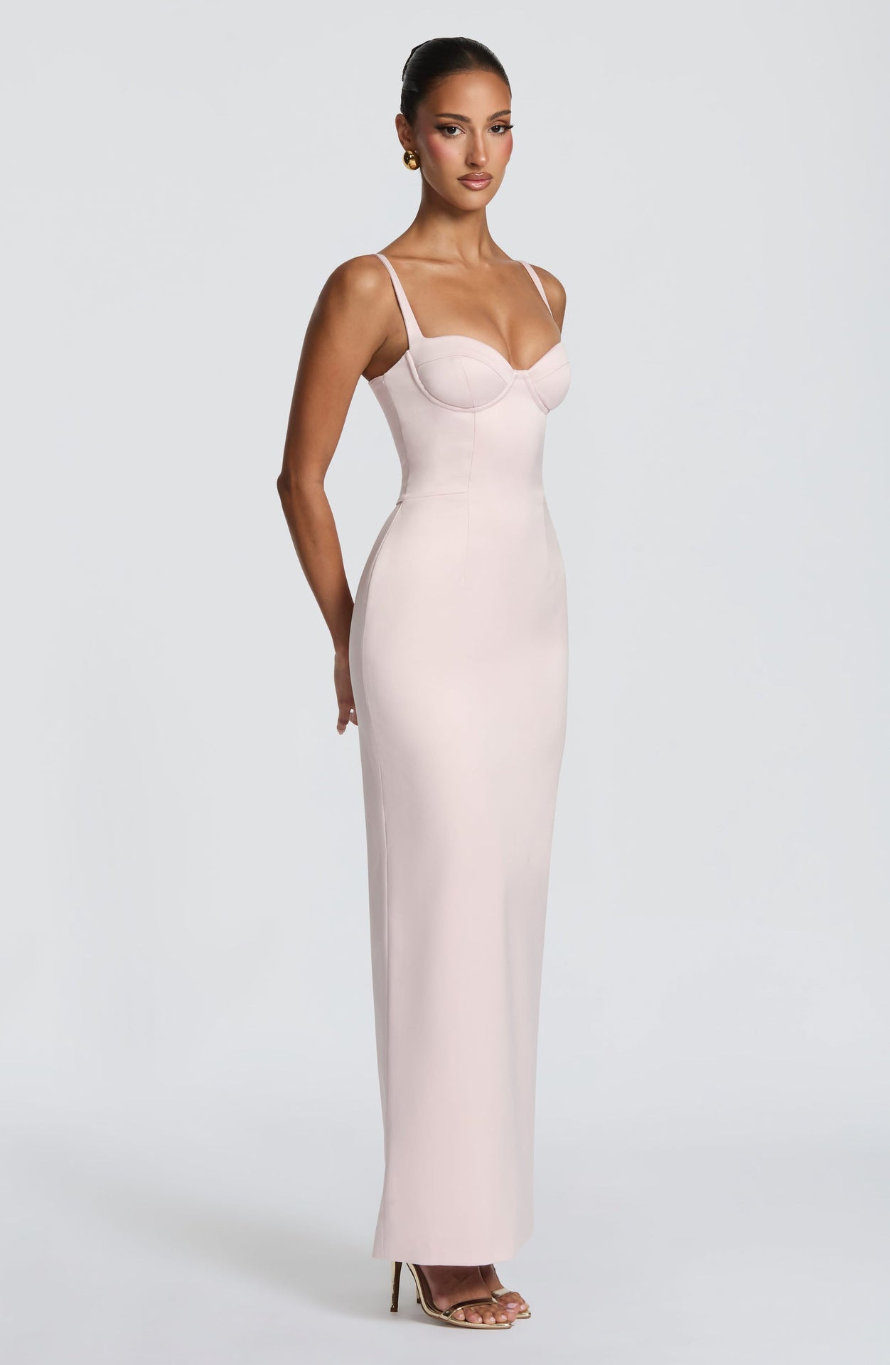 Solid Color Strapless Bodycon Dress