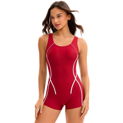 Solid-color swimsuit