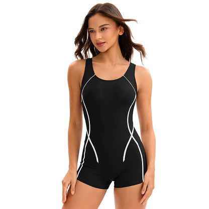 Solid-color swimsuit