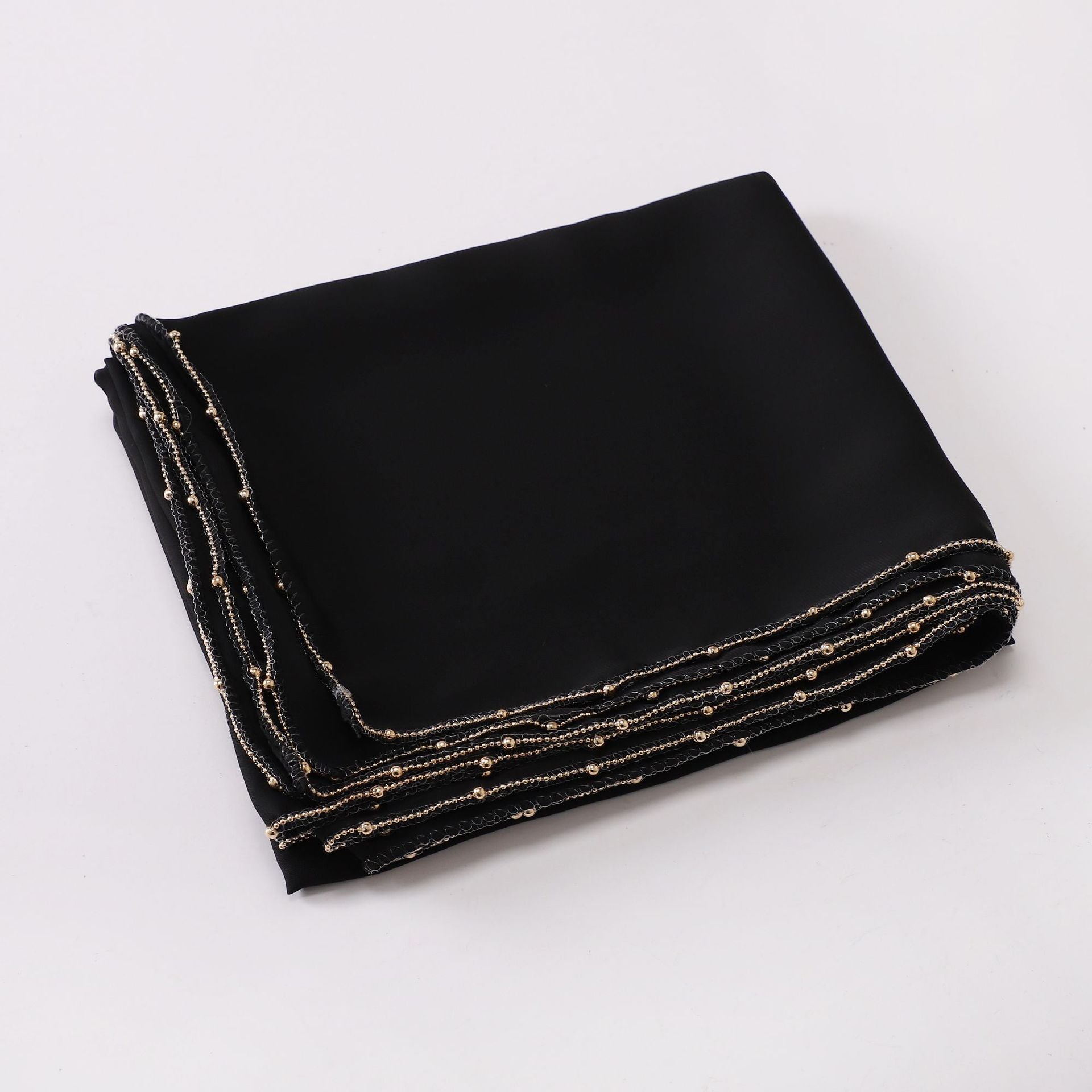 Solid-color synthetic silk headscarf