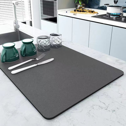 Solid color tableware draining mat