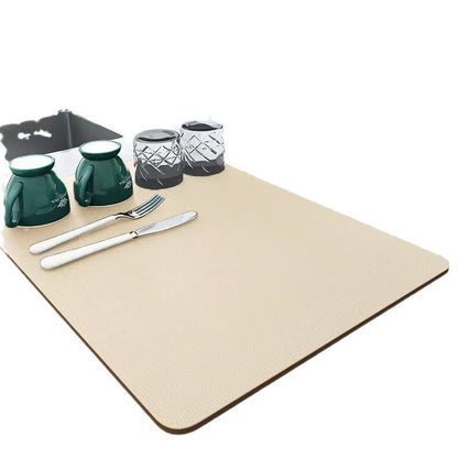 Solid color tableware draining mat