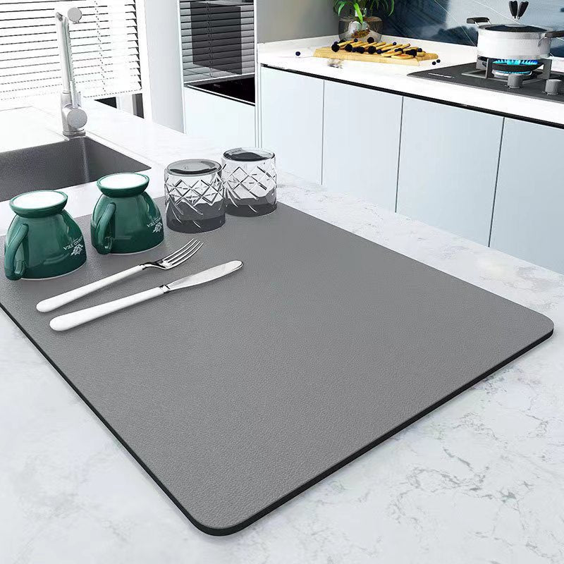 Solid color tableware draining mat