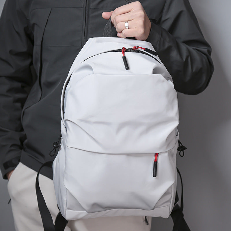 Solid-color water-resistant backpack