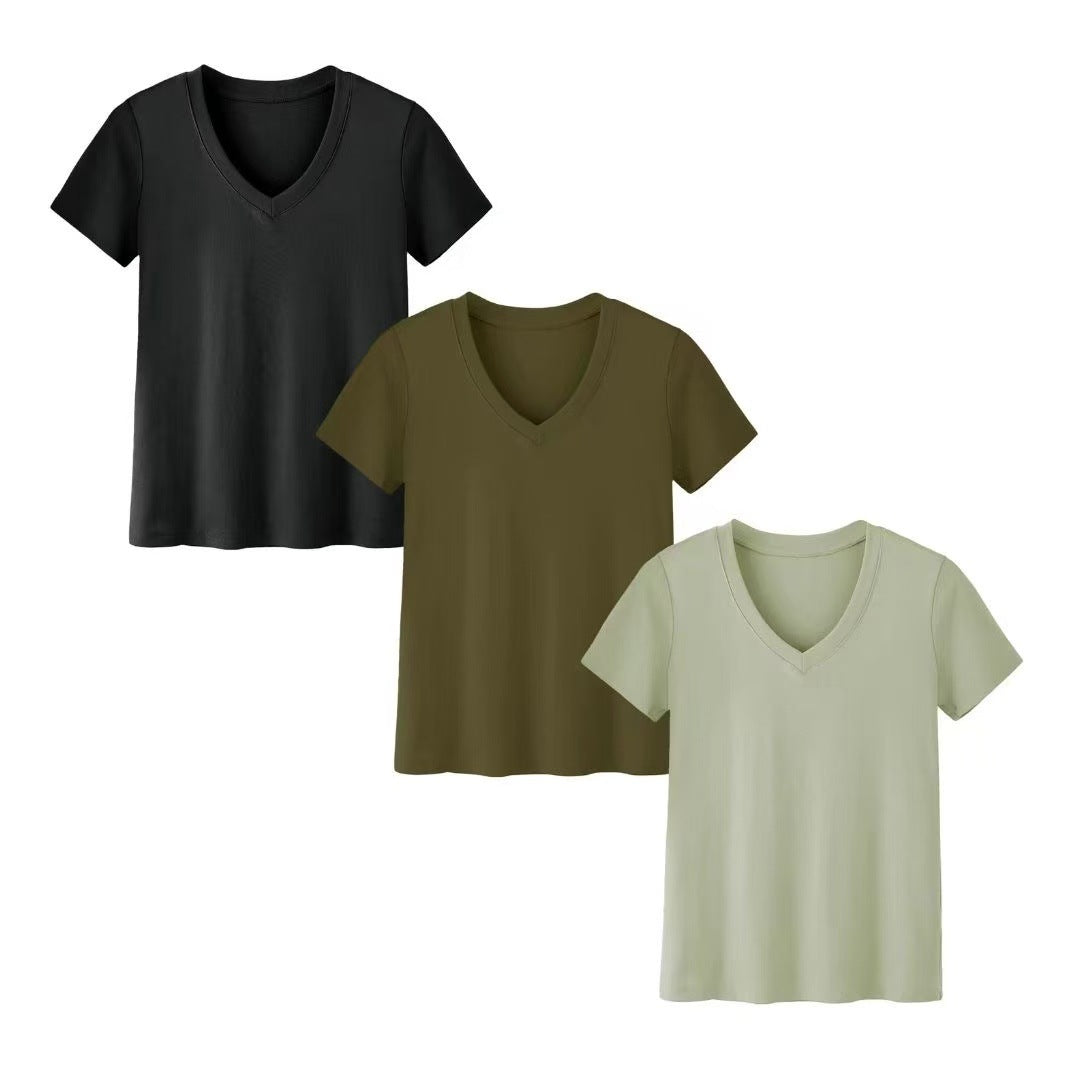 Solid-color women's clothing