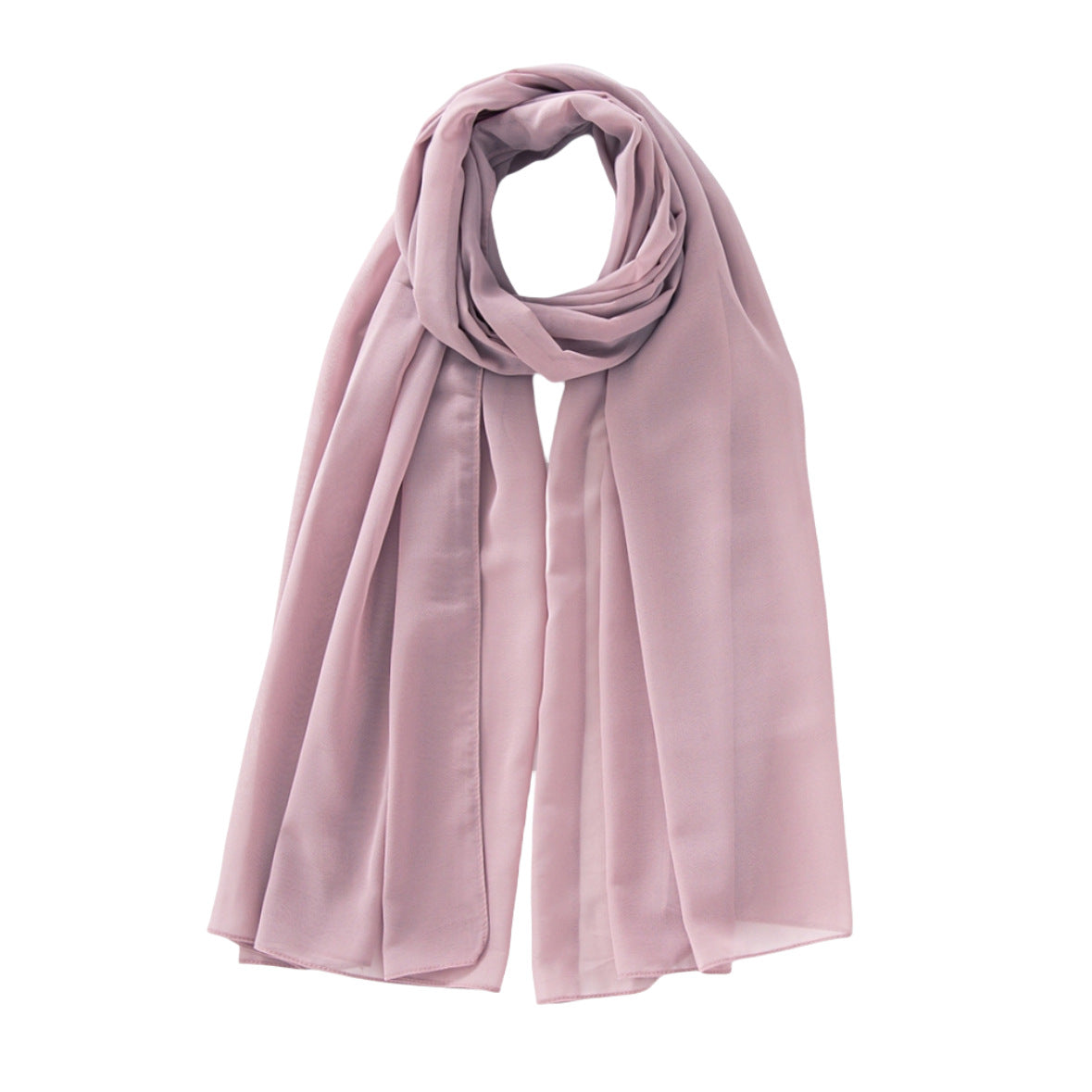Solid-color women's headscarf with head wrap