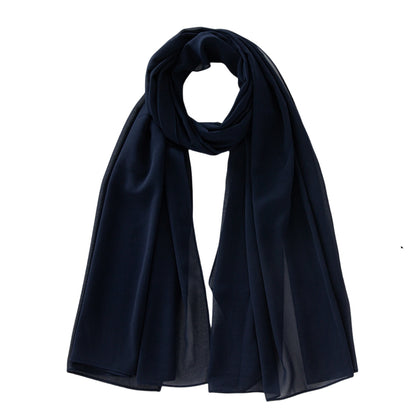 Solid-color women's headscarf with head wrap
