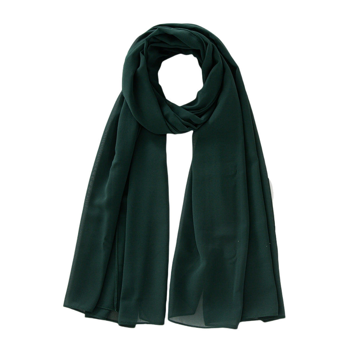Solid-color women's headscarf with head wrap