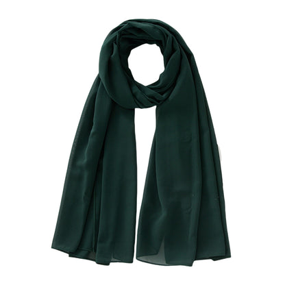 Solid-color women's headscarf with head wrap