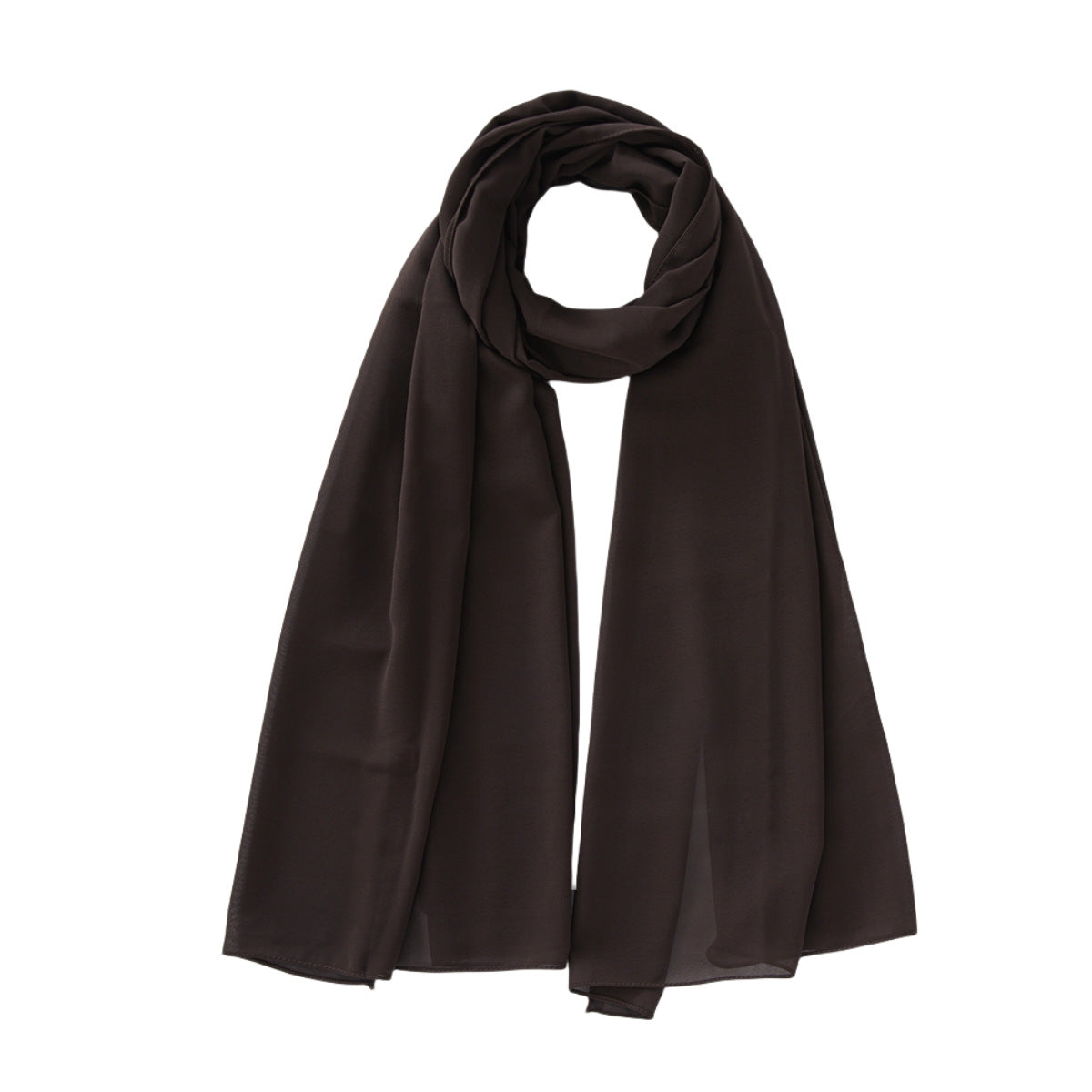 Solid-color women's headscarf with head wrap