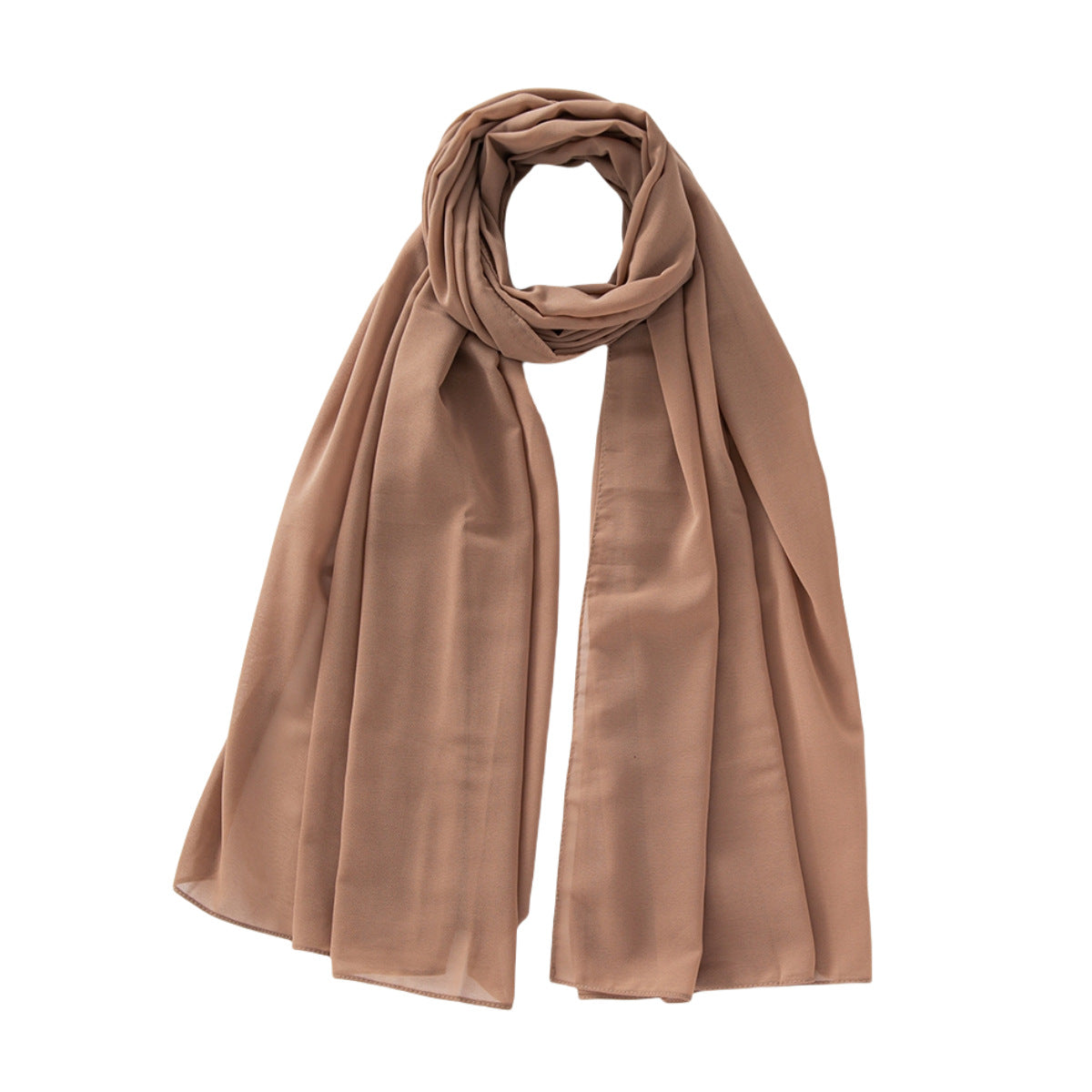 Solid-color women's headscarf with head wrap