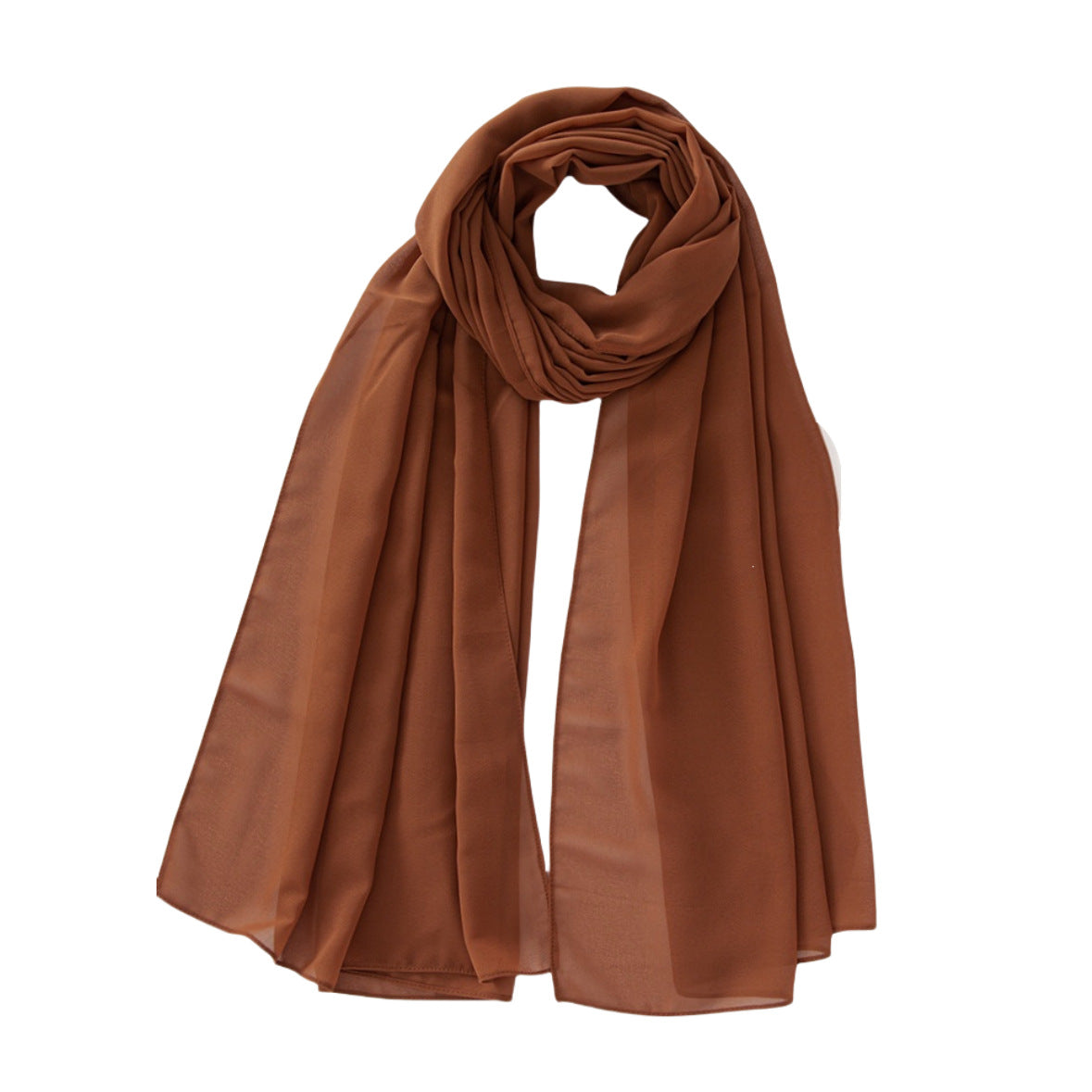 Solid-color women's headscarf with head wrap