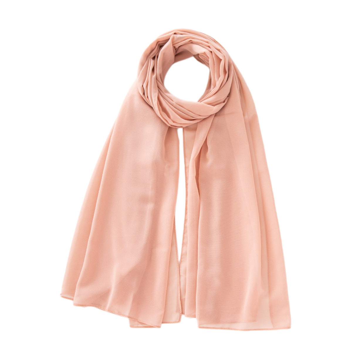 Solid-color women's headscarf with head wrap