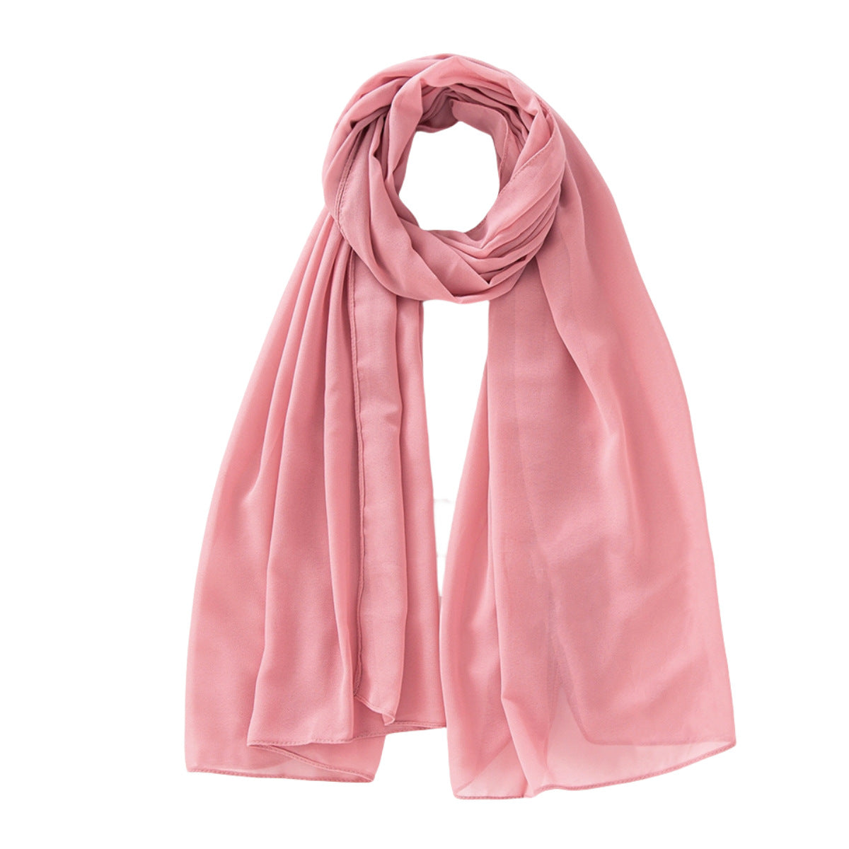 Solid-color women's headscarf with head wrap