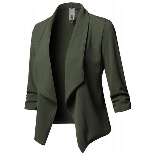 Solid Color Women Suit Jacket
