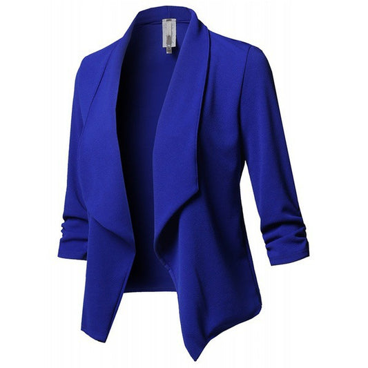 Solid Color Women Suit Jacket