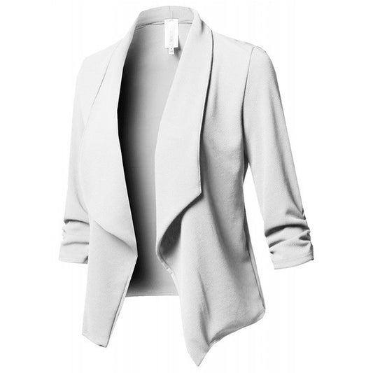 Solid Color Women Suit Jacket