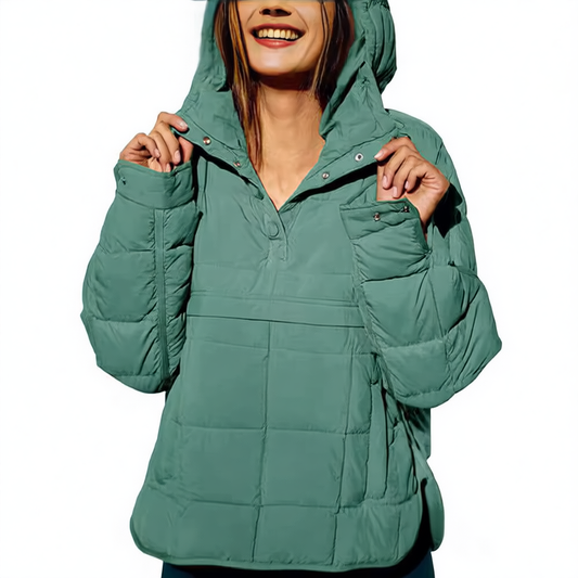 Solid-colored cotton jacket with long sleeves