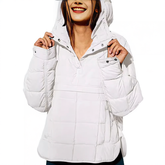 Solid-colored cotton jacket with long sleeves