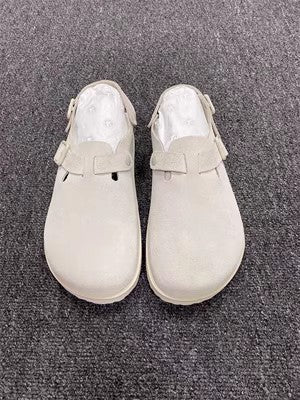 Solid-colored versatile half-slipper