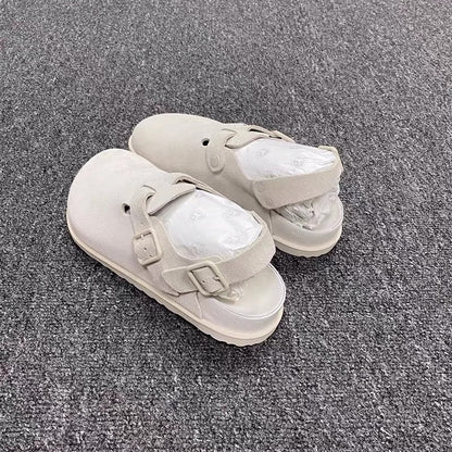 Solid-colored versatile half-slipper