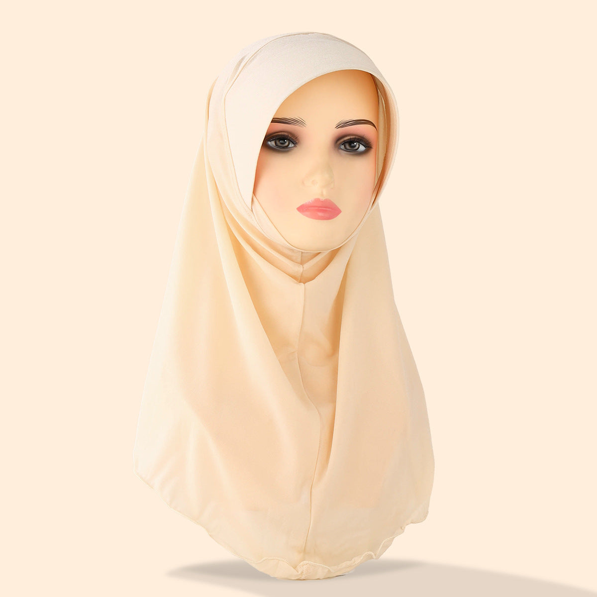 Solid-colored women's headscarf