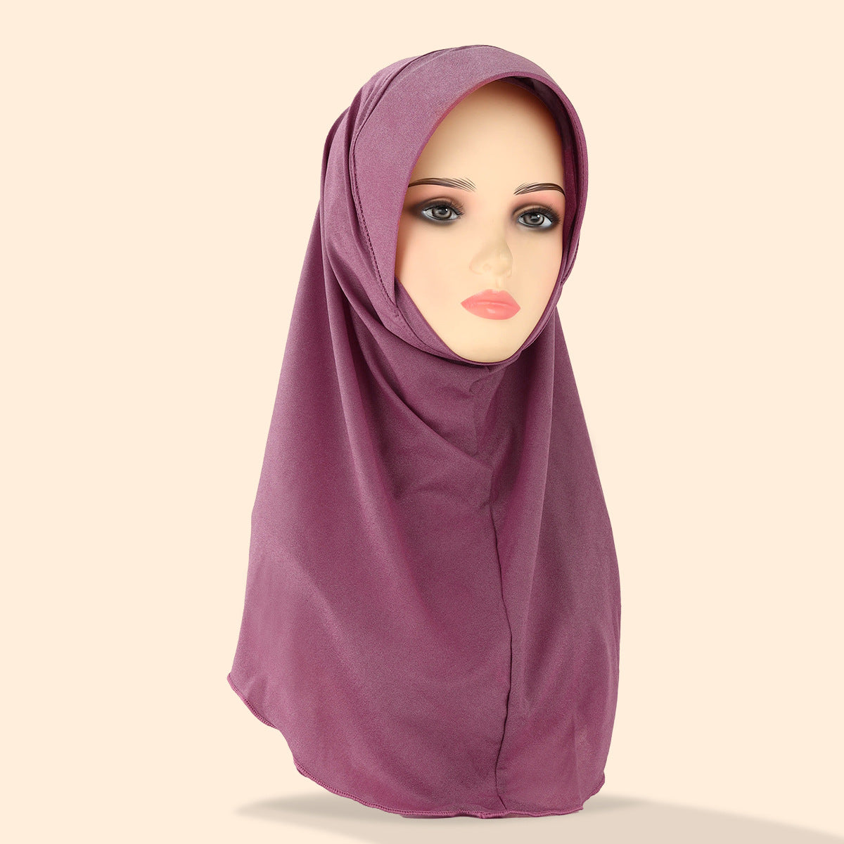 Solid-colored women's headscarf