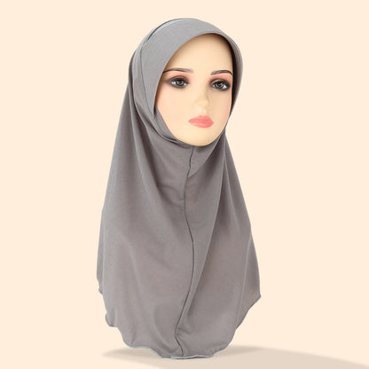 Solid-colored women's headscarf